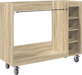vidaXL Ντουλάπι Γκολφ με τροχούς Sonoma Δρυς 120 x 45 x 98 εκ