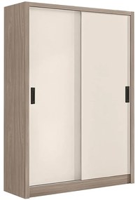 Ντουλάπα Δίφυλλη - Συρόμενη Vanity Ε7354,2 120x60x200cm Walnut-Ecru Two Door