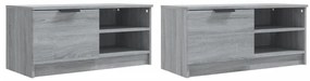 vidaXL Έπιπλα Τηλεόρασης 2 τεμ. Γκρι Sonoma 80x35x36,5 εκ. Επεξ. Ξύλο