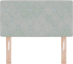 vidaXL Κεφαλάρι Ανοιχτό γκρι 80 cm Βελούδο