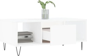 vidaXL Τραπεζάκι Σαλονιού Λευκό 90 x 50 x 36,5 εκ. Επεξεργασμένο Ξύλο