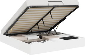 vidaXL Κρεβάτι Οθωμανικού Τύπου Λευκό 160 x 200 cm