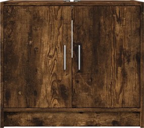 vidaXL Ντουλάπι Νιπτήρα Καπνιστή Δρυς 63x29x55 εκ. Επεξεργασμένο Ξύλο