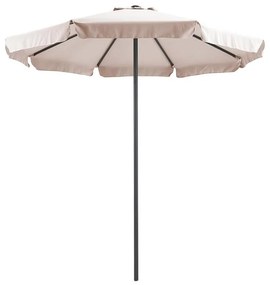 Professional umbrella Mongo single piece metal D2.3m beige-anthracite 230x230x235 εκ.