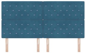vidaXL Βελούδινο Κεφαλάρι Argyle Σκούρο Μπλε 180 cm Βελούδο