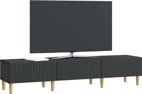 vidaXL Ντουλάπι TV Μαύρο 147 x 34,5 x 30 εκ Επεξεργασμένο Ξύλο