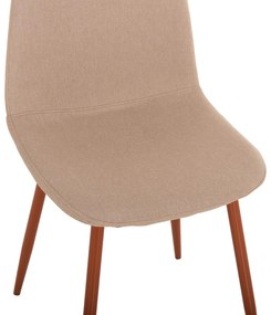 Καρέκλα LEONARDO Ύφασμα Μπέζ με Μεταλλικά πόδια 45x52x85εκ. 4αδα 45x52x85 εκ.