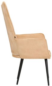 vidaXL Πολυθρόνα Κρεμ από Καραβόπανο