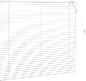 vidaXL Βενετσιάνικη Σκίαση Λευκό 145 x 130 εκ 35 mm