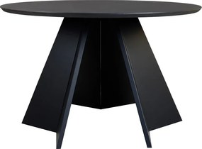 Τραπέζι Bibble pakoworld MDF σε μαύρη απόχρωση Φ120x76εκ