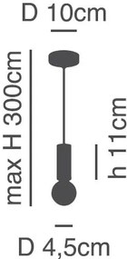 SE21-NM-4 ADEPT TUBE NICKEL MATT PENDANT B1