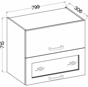 Ντουλάπι κουζίνας Γκρι 80 x 31,6 x 72 cm