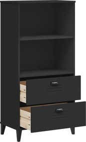 vidaXL Βιβλιοθήκη VIKEN Μαύρη 60x35x123 εκ. από Επεξεργασμένο Ξύλο