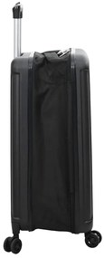 vidaXL Βαλίτσα με κλειδαριά Μαύρο 34 x 23 x 55.5 εκ. ΑΒΣ Πλαστικό