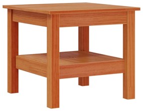vidaXL Τραπεζάκι Σαλονιού Καφέ Κεριού 45x45x40 εκ. Μασίφ Ξύλο Πεύκου