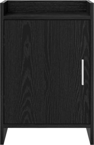vidaXL Κομοδίνα Μαύρη Δρυς 40 x 30 x 60 cm Επεξεργασμένο Ξύλο