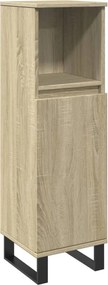 vidaXL Ντουλάπι Μπάνιου Sonoma Δρυς 30x30x100 εκ. Επεξεργασμένο Ξύλο