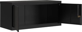 vidaXL Αρχειοθήκη Μαύρη 90 x 40 x 180 εκ. Ατσάλινη
