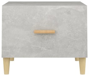 vidaXL Τραπεζάκια Σαλονιού 2 τεμ. Γκρι Σκυροδ. 50x50x40 εκ. Επεξ. Ξύλο
