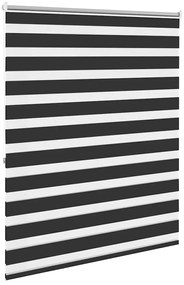 vidaXL Σύστημα Σκίασης Ρόλερ Zebra Μαύρο 140 x 175 εκ.