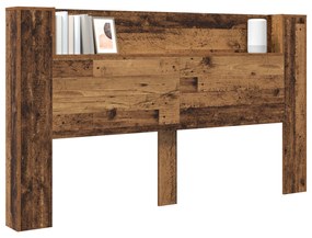 vidaXL Κρεβάτι με Κεφαλάρι Παλιό ξύλο 180 x 17 x 104.5 εκ