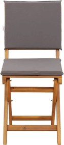 vidaXL Καρέκλες εξωτερικής βεράντας 4 pcs Σκούρο Γκρι