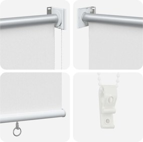 vidaXL Ρολό Κουρτίνα UV Προστασία Λευκό 180 x 140 cm Πολυεστέρας