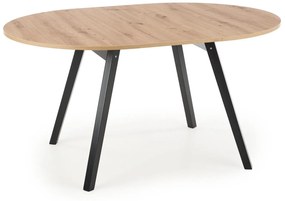 Τραπέζι Houston 981, Artisan βελανιδιά, Μαύρο, 73cm, 21 kg, Επιμήκυνση, Φυσικό ξύλο καπλαμά, Ξύλο, Ξύλο: Οξιά | Epipla1.gr