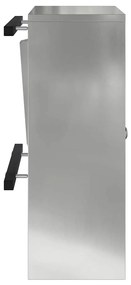 vidaXL γραμματοκιβώτιο Μαύρο 30 x 23 x 55 εκ. Γαλβανισμένος χάλυβας