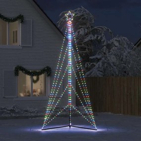 vidaXL Χριστουγεννιάτικο δέντρο LED 615 LED πολύχρωμα 404,5 εκ.