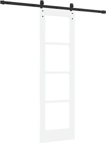 vidaXL Συρόμενη Πόρτα ORKDAL Λευκό και Μαύρο 61 x 198,5 εκ.