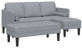 vidaXL Σετ Καναπέ 2 pcs Ανοιχτό γκρι 173 x 131 x 67 εκ ύφασμα