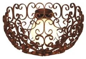 Πλαφονιέρα Φωτιστικό Οροφής 1xE27 Vintage Φ45cm Bale Homelighting  77-4047 Μπρονζέ