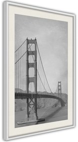 Αφίσα - Bridge in San Francisco II - 20x30 - Χρυσό - Με πασπαρτού