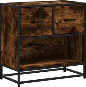 vidaXL Κομοδίνο καπνιστή βελανιδιά 60x31x60 cm