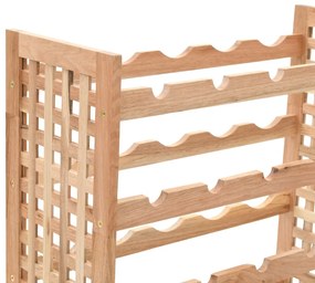 vidaXL Κάβα Κρασιών για 25 Μπουκάλια 63x25x73 εκ. Μασίφ Ξύλο Καρυδιάς