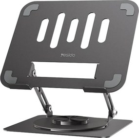 Yesido LP08 Περιστρεφόμενη Βάση Laptop 360° για 13 έως 20" Γκρι