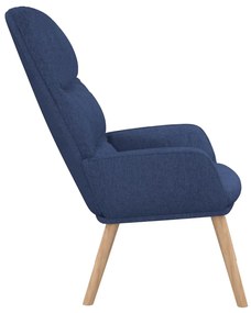 vidaXL Πολυθρόνα Relax Μπλε Υφασμάτινη