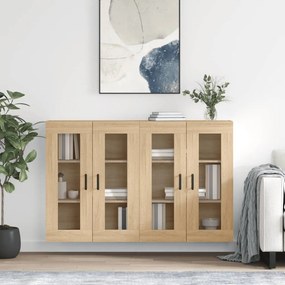 VidaXL Ντουλάπια Τοίχου 2 τεμ. Sonoma Δρυς από Επεξεργασμένο Ξύλο