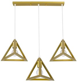 Φωτιστικό Οροφής Triangle 00625 E27 70x22x130cm Gold GloboStar