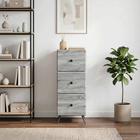 vidaXL Ντουλάπι με Συρτάρια Γκρι Sonoma 33 x 34,5 x 90 εκ