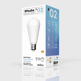 LED Filament Λαμπτήρας E27 CRI 95 Αχλάδι ST64 7W 2700K Dimmable - P02