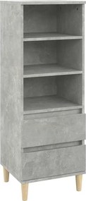 vidaXL Ντουλάπι Γκρι Σκυρ. 40x36x110 εκ. από Επεξεργασμένο Ξύλο