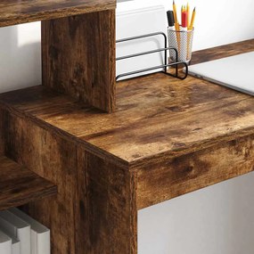 vidaXL Γραφείο Καπνιστό Δρύς 100 x 40 x 90 cm Επεξεργασμένο ξύλο