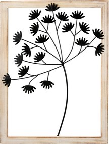 Wall Relief "Dandelion" Μέταλλο Μαύρο PU 30x3x40cm