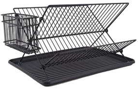 Πιατοθήκη Wire PT3116BK 36,5x29,5x23,5cm Μεταλλική Black Present Time Metal