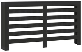 vidaXL Κάλυμμα Καλοριφέρ Μαύρο 175x20x82 εκ. από Επεξεργασμένο Ξύλο
