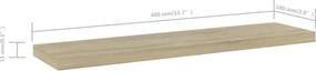 vidaXL Ράφια Βιβλιοθήκης 4 τεμ. Sonoma Δρυς 40x10x1,5 εκ. Επεξ.Ξύλο