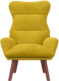 vidaXL Πολυθρόνα Κίτρινο 69 x 74 x 93 εκ. Βελούδο