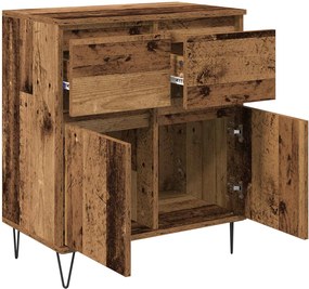 vidaXL Πλαϊνό γραφείο Παλιό Ξύλο 60 x 35 x 70 cm